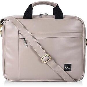 Oak Leathers Vegan Leather Hand Held / Shoulder Messenger / Laptop Bag, Taupe